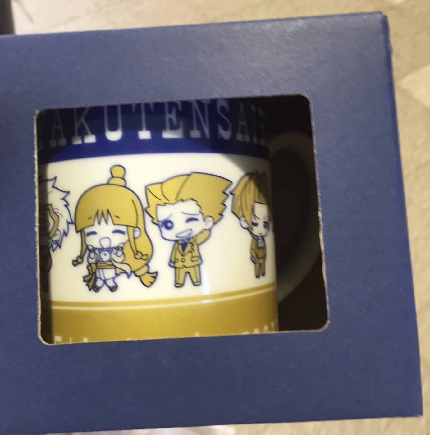 An Ace Attorney souvenir cup