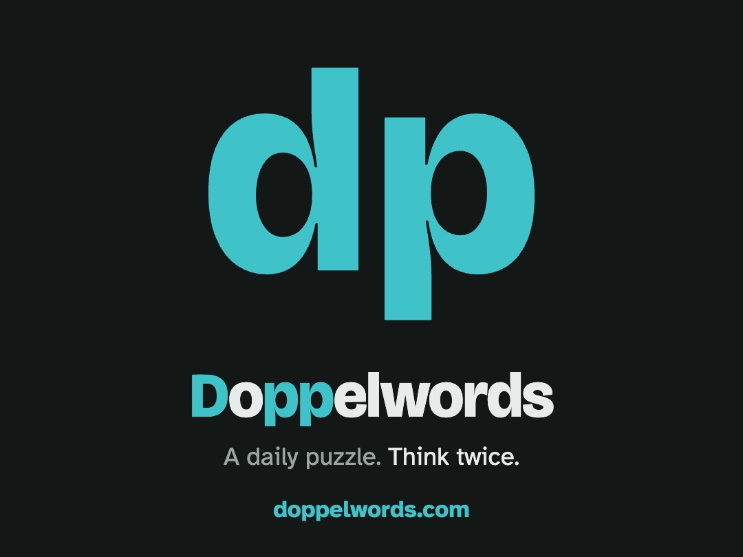 Doppelwords: dp mark, A daily puzzle. Think twice.